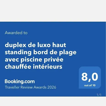 Apartmán Duplex De Luxo Standing Bord De Avec Piscine Privee Chauffee Interieurs